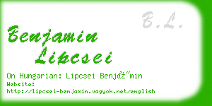 benjamin lipcsei business card